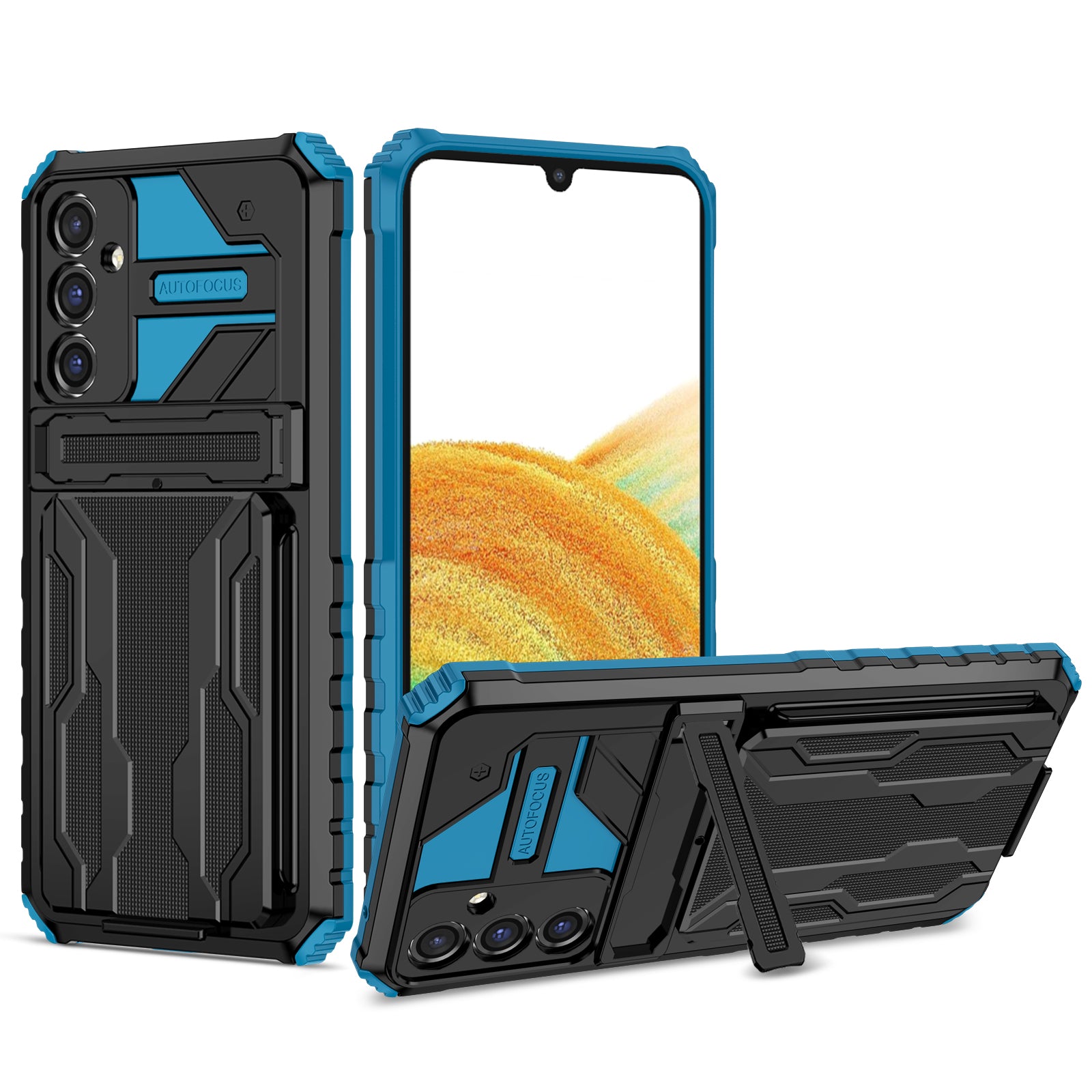 For Samsung Galaxy A34 5G Kickstand Detachable Card Holder Case PC TPU Cell Phone Cover For Samsung Galaxy A34 5G Kickstand Detachable Card Holder Case PC TPU Cell Phone Cover
